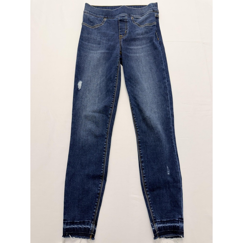 Spanx Jegging Jeans Womens XS Blue Med Wash Mid Rise Slim Stretch‎ 25x27.5 Denim